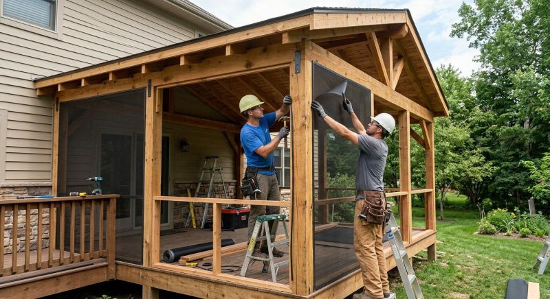 Wood Porch Installation