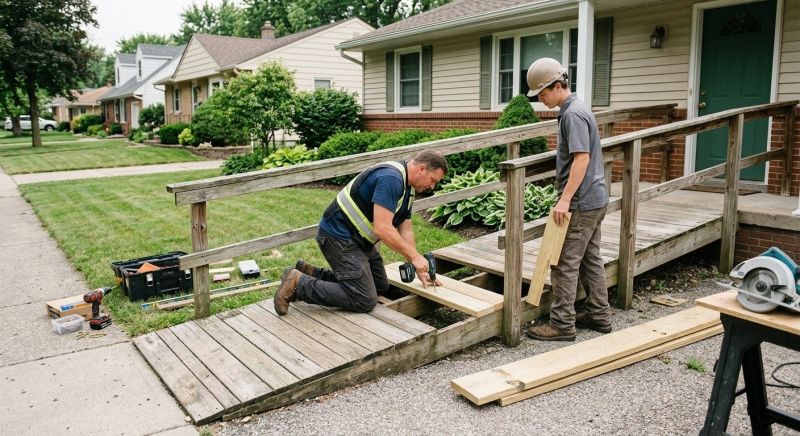 Wood Ramp Installation