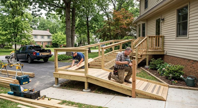 Wood Ramp Installation